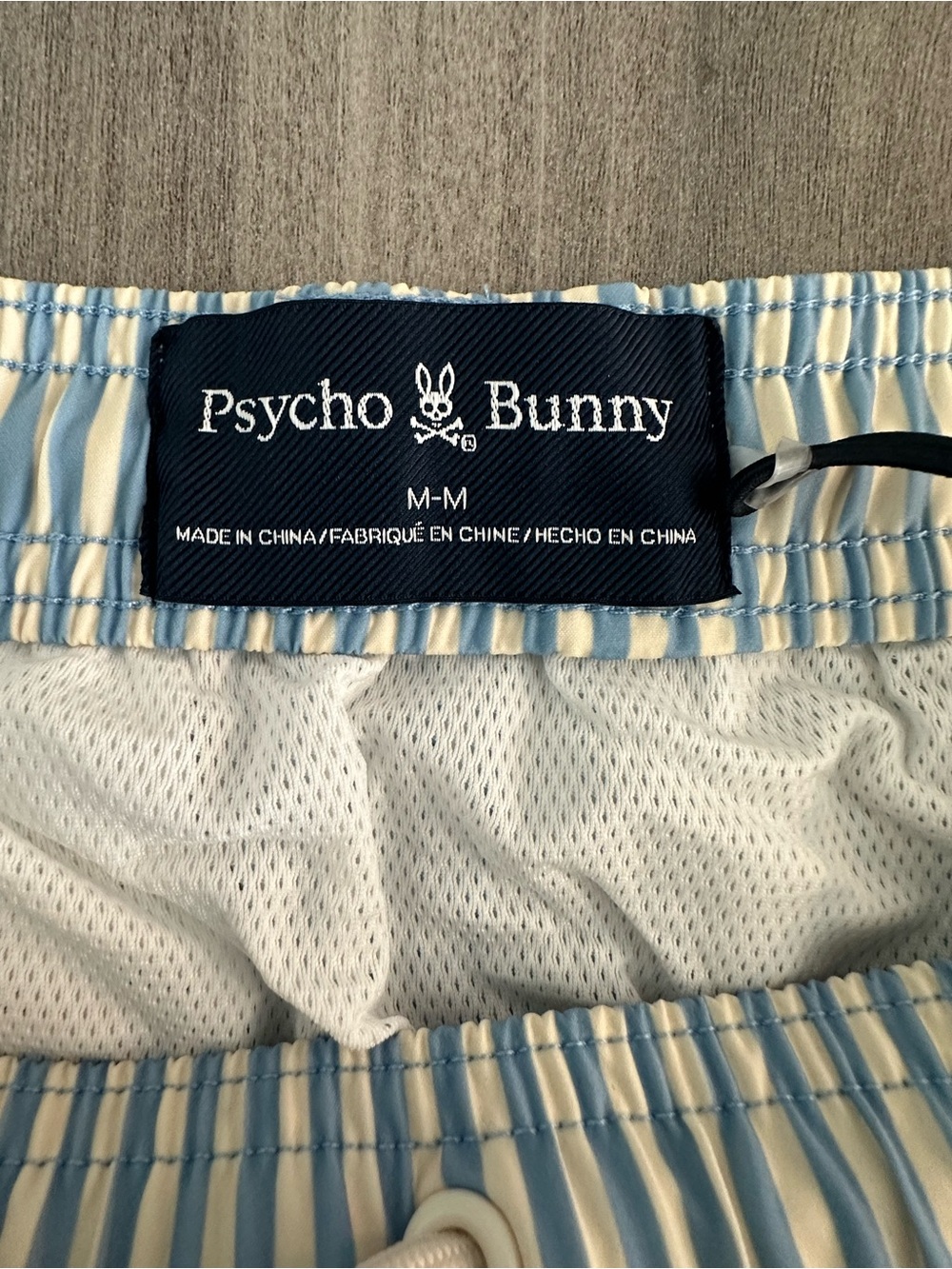 Psycho Bunny Men’s Blair Striped Swim Trunks 5” - Picture 8 of 10